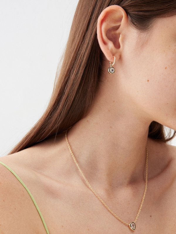 Alison Lou Madison topaz & 14kt gold earrings