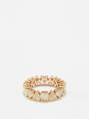 Shay Eternity Heart fancy diamond & 18kt rose-gold ring
