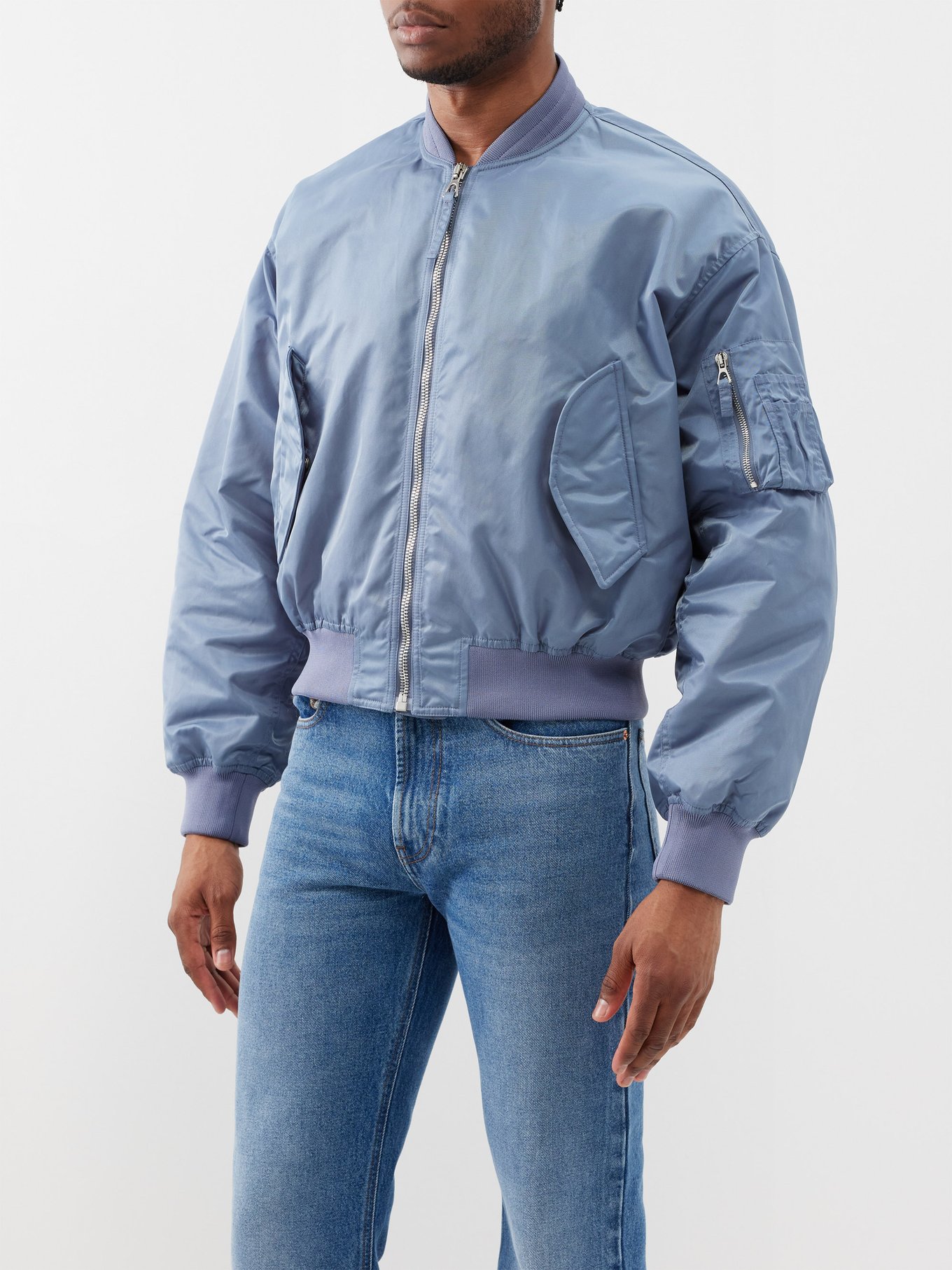 GG Nylon Canvas Jacket in Blue - Gucci