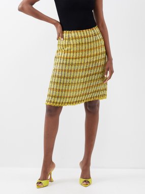 Ashish Sequinned bouclé mini skirt