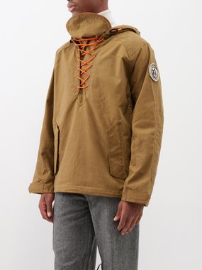 Alps & Meters Alpine waxed-cotton hooded ski jacket