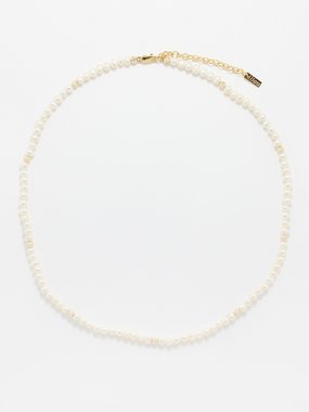 éliou Louis pearl & 14kt gold-plated necklace