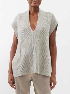 Joseph V-neck cashmere sleeveless sweater