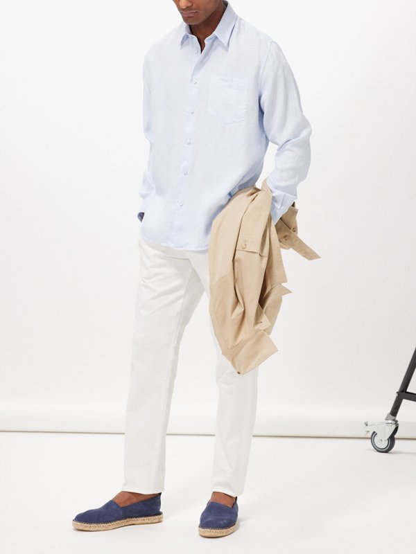 Vilebrequin Caroubis garment-dyed linen shirt