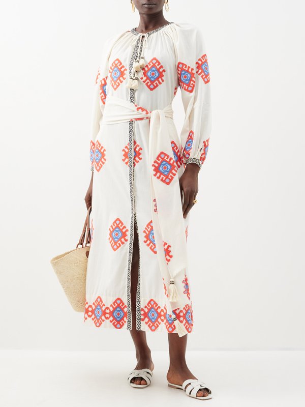 Johanna Ortiz Create Memories geometric-jacquard cotton dress