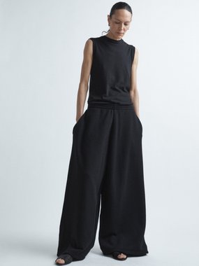 Raey Wide leg cotton and cashmere track pants