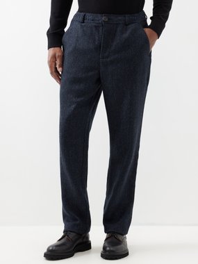 Oliver Spencer Amersham wool-herringbone suit trousers