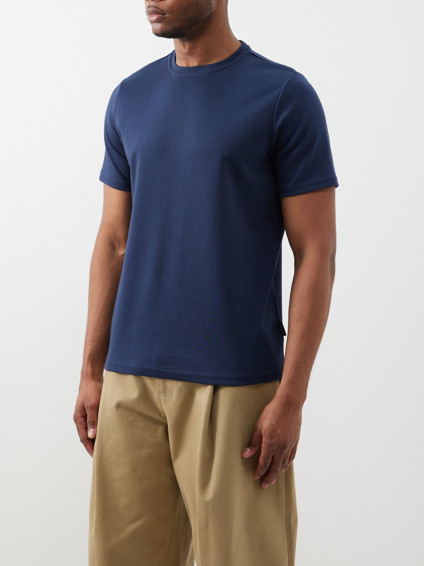 Navy MATCHES organic-cotton T-shirt | | jersey Oliver UK Heavy Spencer