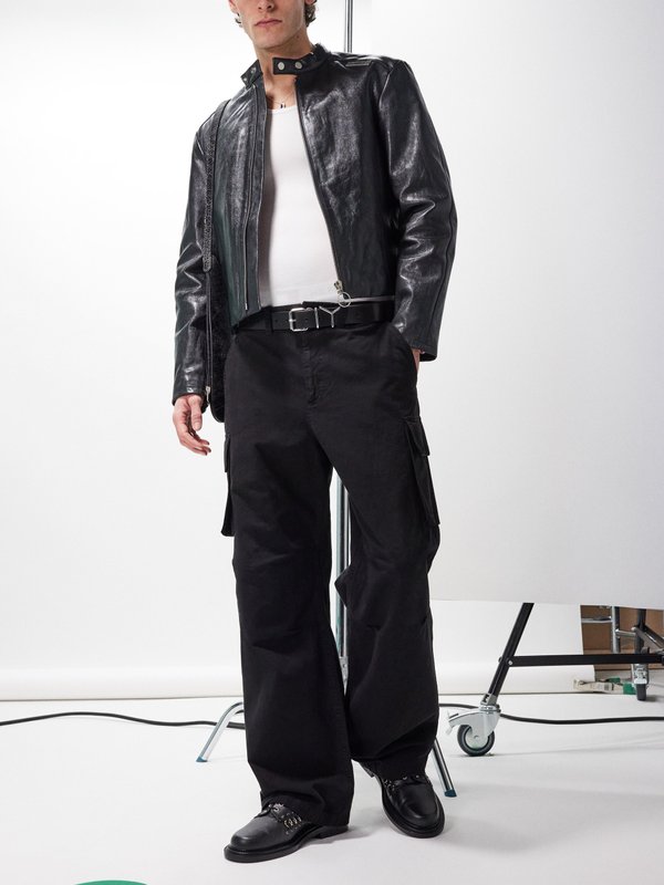 Acne Studios Laffete textured leather jacket