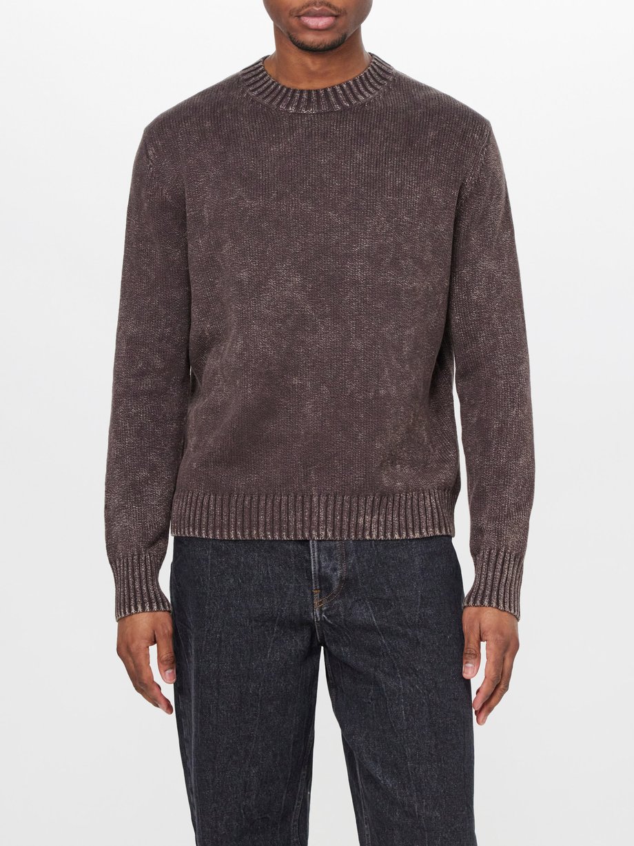 Acne Studios Kollock ribbed-trim cotton sweater