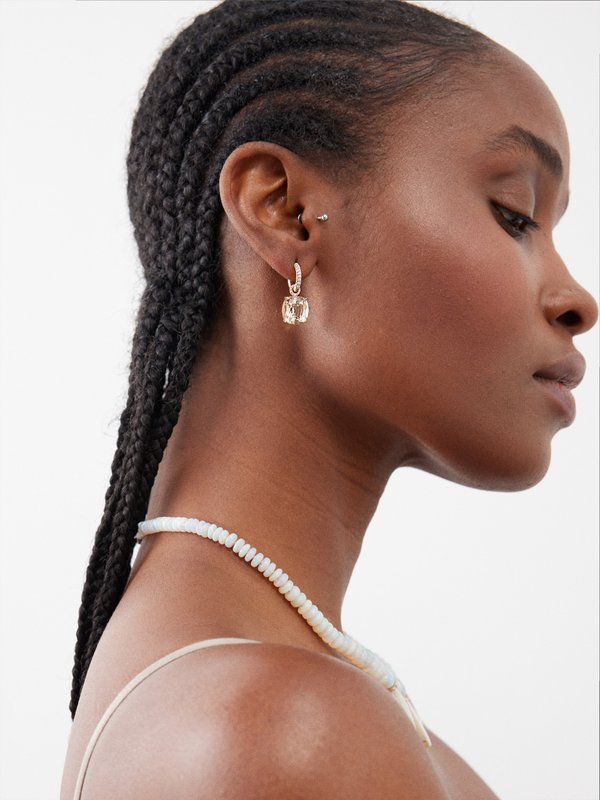 Irene Neuwirth Gemmy Gem diamond, tourmaline & rose gold earrings