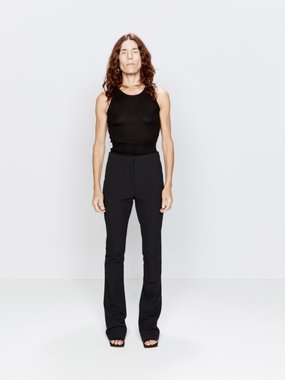 Raey Flared cotton-blend skinny trousers