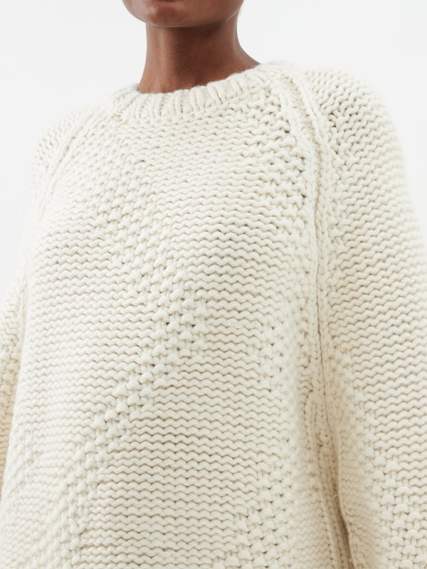 Raey Geometric hand-knit cashmere jumper