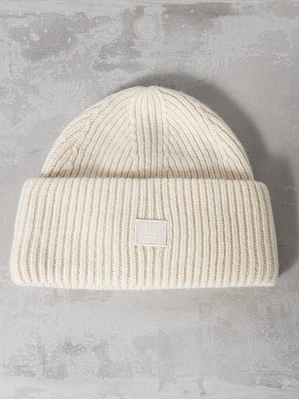 Acne Studios Pana Face-patch wool beanie