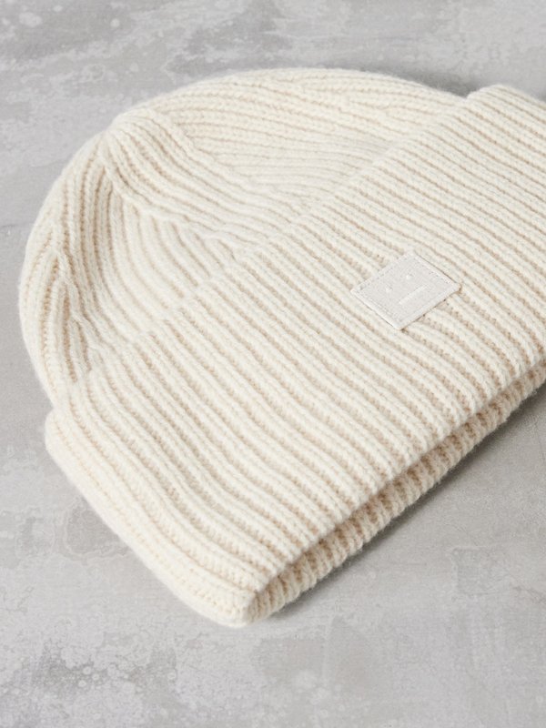 Acne Studios Pana Face-patch wool beanie