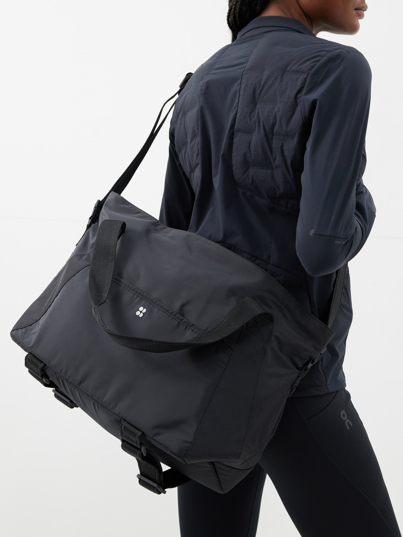 Lululemon Essential Yoga Mat Carrier w/ Straps & Detachable Blk Nylon  Pouch Bag