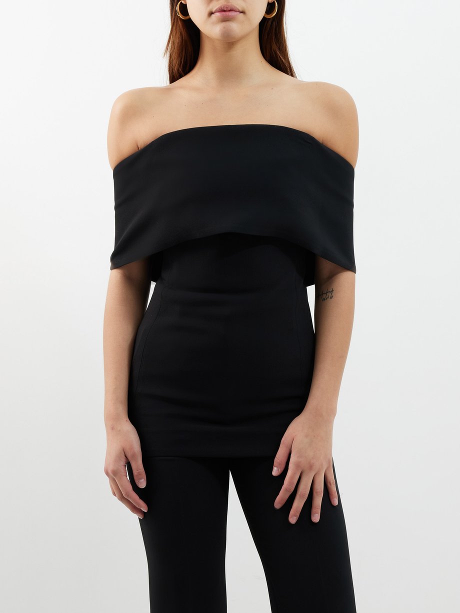 Toteme Off-the-shoulder crepe top