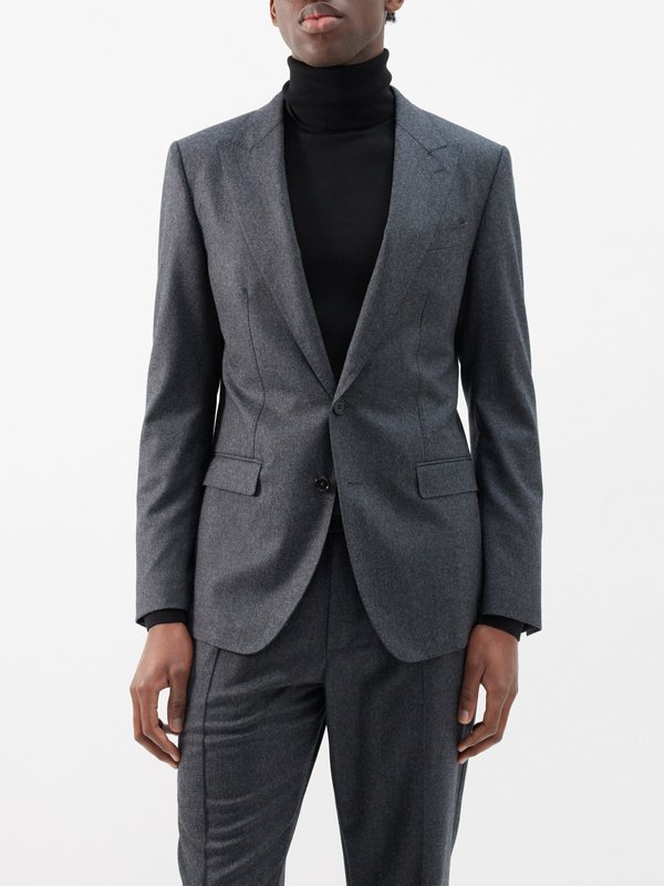 Dolce & Gabbana Single-breasted wool-flannel suit jacket
