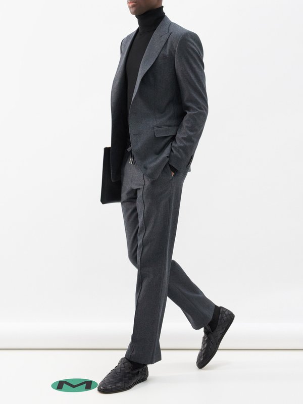 Dolce & Gabbana Drawstring-waist wool-flannel suit trousers