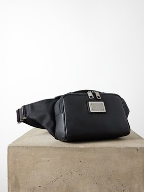 Dolce & Gabbana Embossed logo-plaque leather belt bag