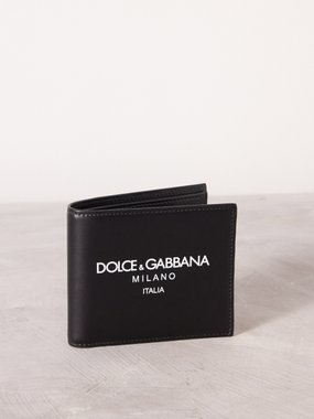 Dolce & Gabbana Logo-print leather bi-fold wallet