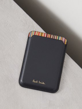 Paul Smith Signature Stripe leather cardholder