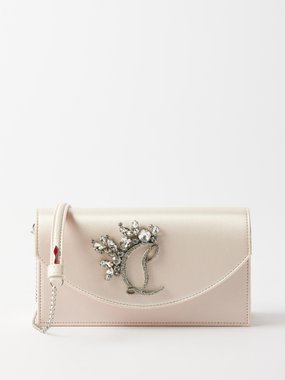 Christian Louboutin Strass Queeny satin shoulder bag