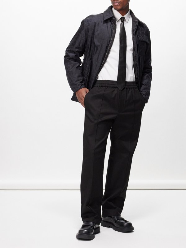 Valentino Garavani V-pocket cotton-blend canvas trousers