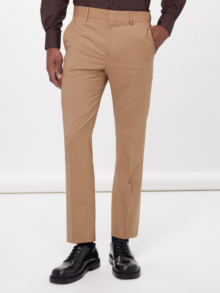 Valentino Garavani Wool-blend twill straight-leg trousers