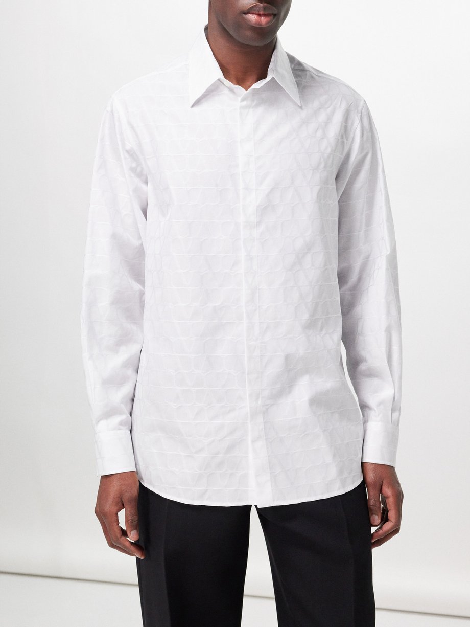 Valentino Garavani Toile Iconographe-jacquard cotton-poplin shirt