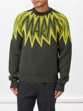 Marni Fire Island-jacquard cotton sweater