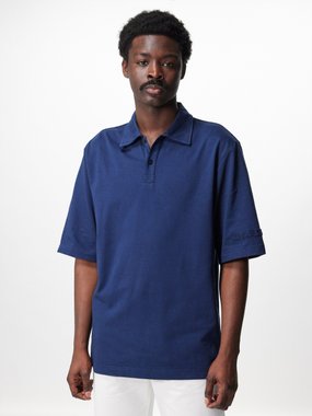 Marni Logo-appliqué cotton-jersey oversized polo shirt