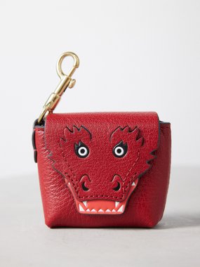 Anya Hindmarch Dragon grained-leather AirPods Pro case