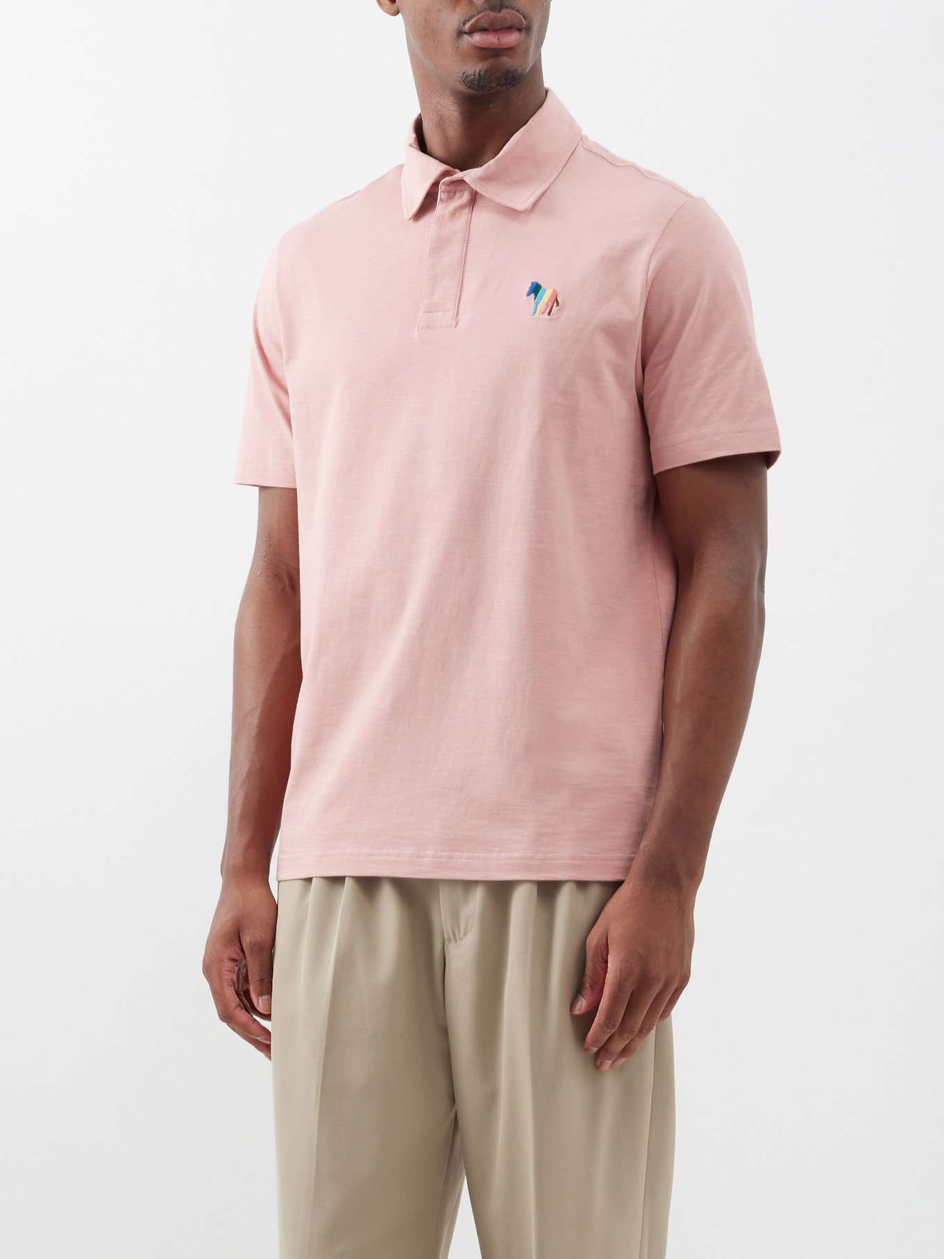 Zebra-logo organic-cotton polo shirt | PS Paul Smith