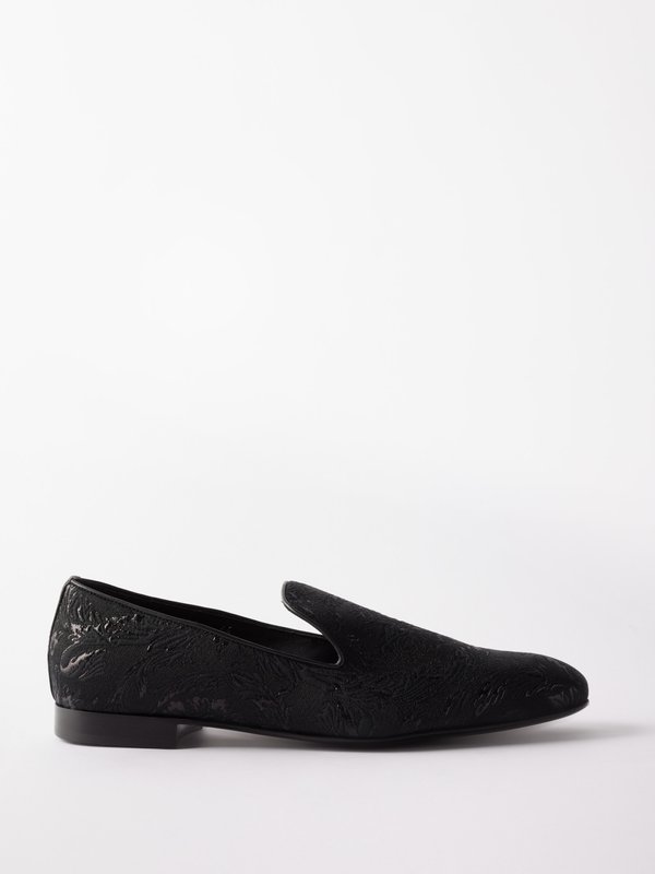 Versace Barocco cotton-cloqué loafers