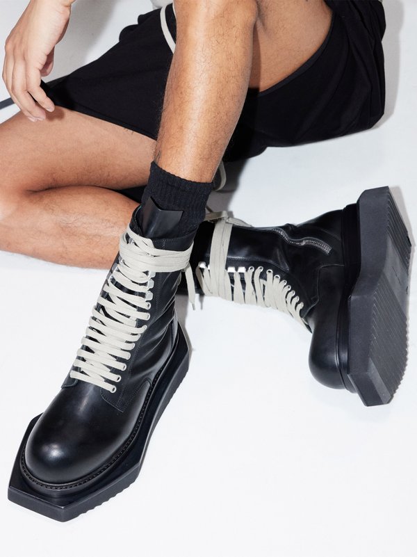 Rick Owens Turbo Cyclops chunky-sole leather boots