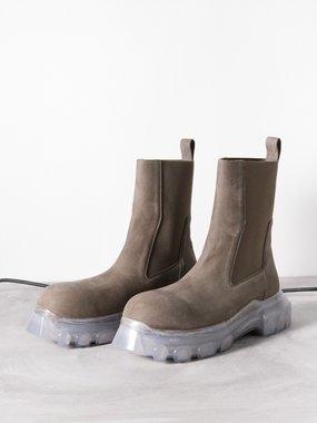 Rick Owens Bozo Tracto Beatle suede boots