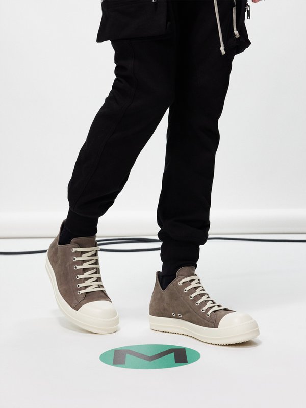 Rick Owens Leather lace-up trainers