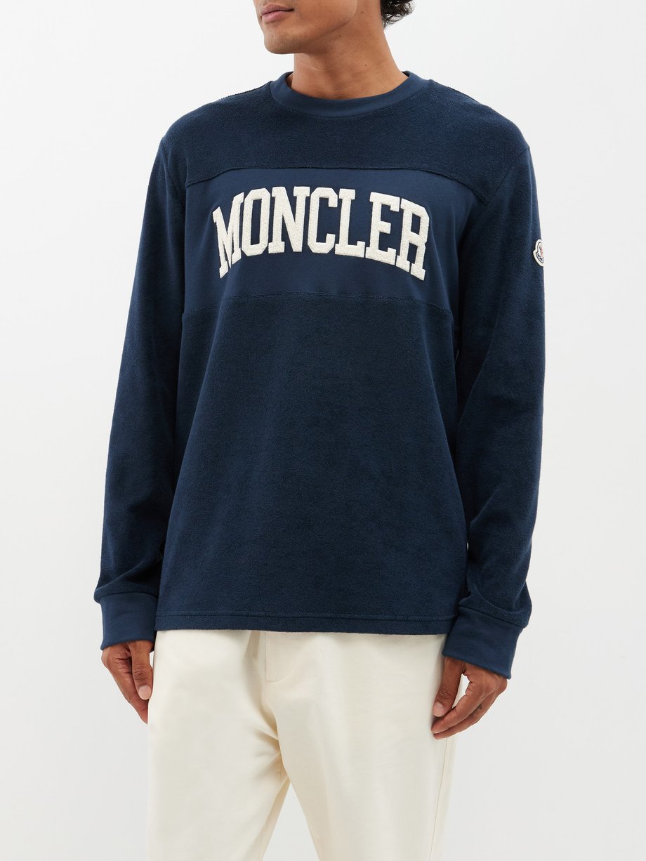 Moncler Logo-appliqué cotton-terry sweatshirt