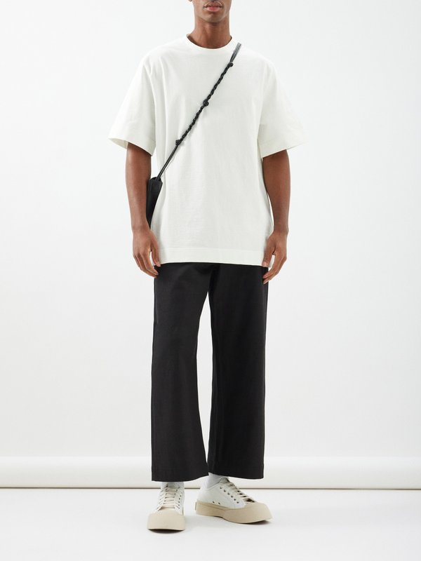 Jil Sander Textured cotton-blend jersey T-shirt