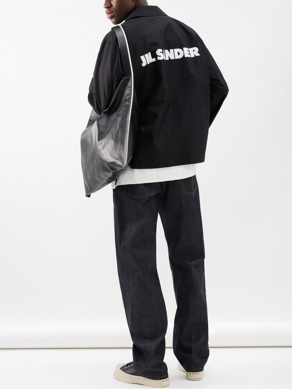 Jil Sander Logo-print cotton-poplin jacket