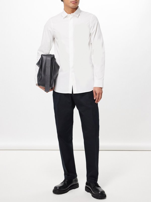 Jil Sander Concealed-placket cotton-poplin shirt
