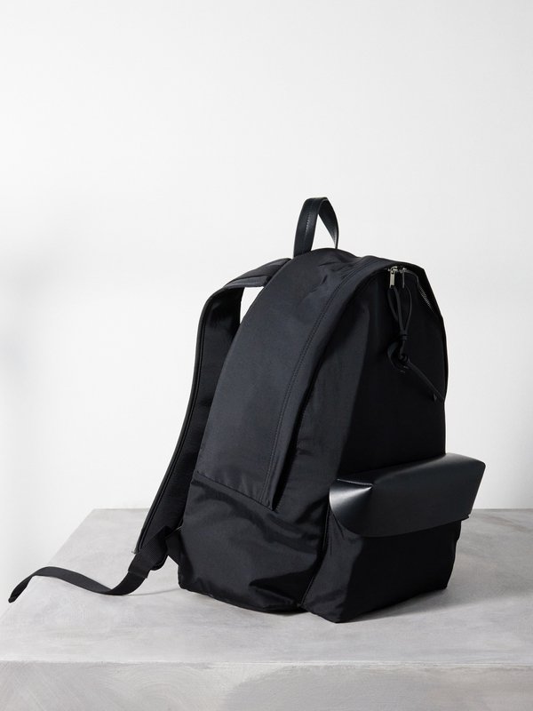 Jil Sander Leather-trim nylon backpack