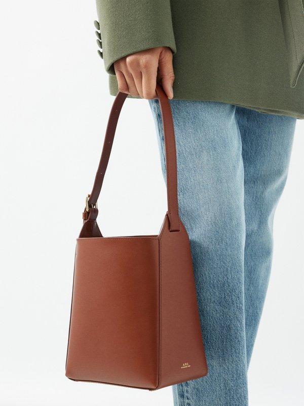 A.P.C. Virginie small leather tote bag