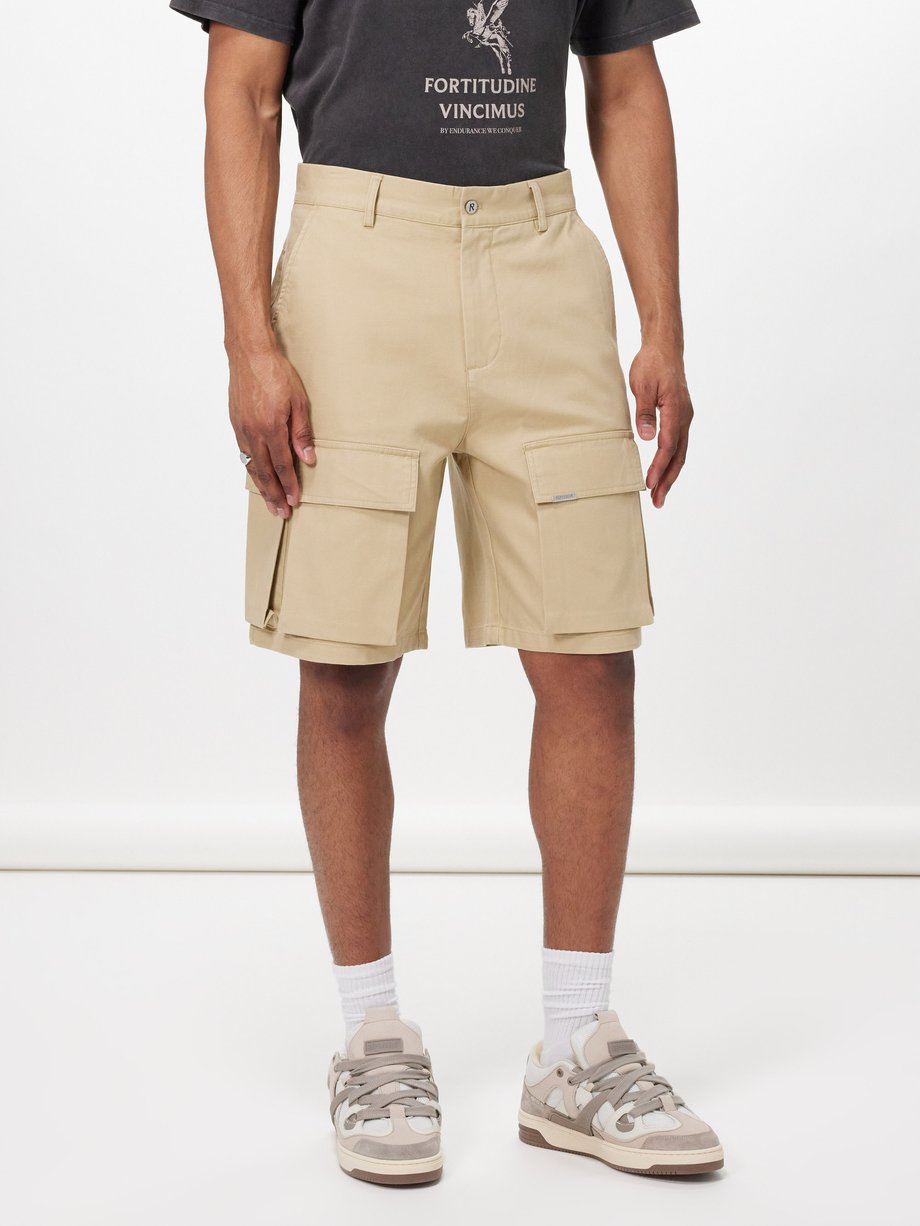 Represent Baggy cotton-twill cargo shorts