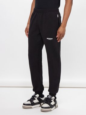 Represent Owners Club-print cotton-jersey track pants
