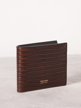 Tom Ford Crocodile-effect leather bi-fold wallet