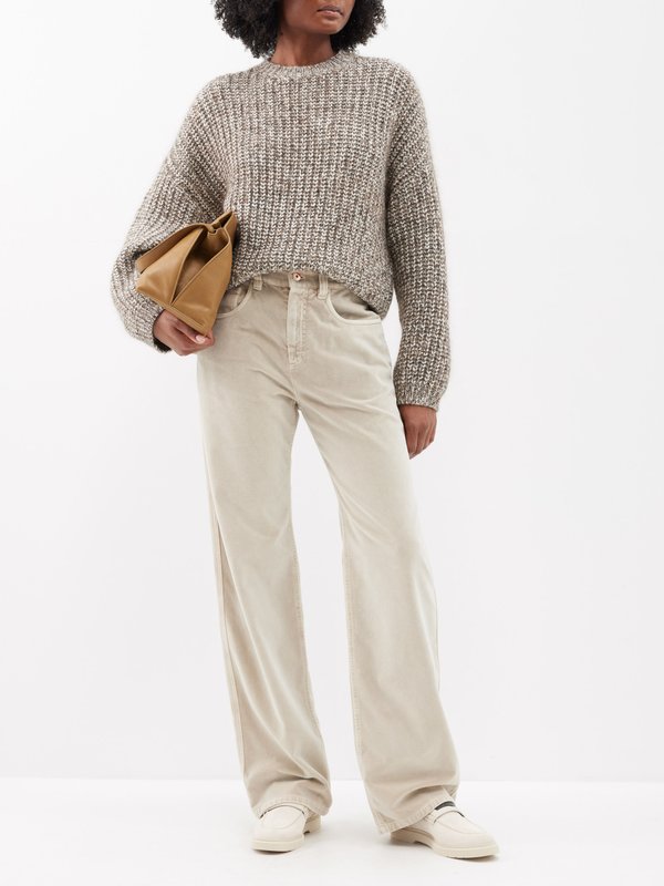 Brunello Cucinelli Oversized metallic chunky-knit sweater