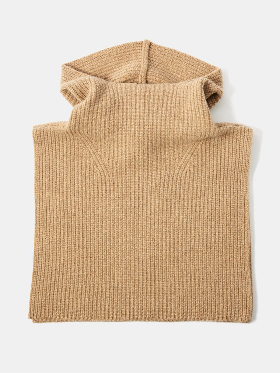 Toteme Hooded wool-blend ribbed poncho
