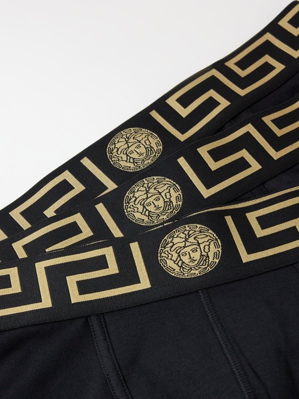 Versace Pack of three Topeka cotton-blend trunks
